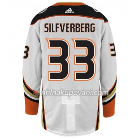 Anaheim Ducks Dresy JACOB SILFVERBERG 33 Adidas Bílá Authentic - Pánské Anaheim Ducks Dresy JACOB SILFVERBERG 33 Adidas Bílá Authentic - Pánské